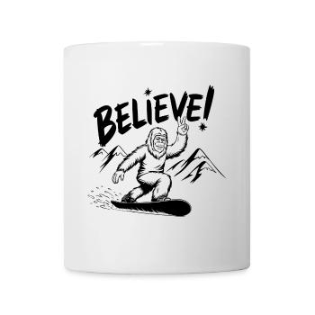 Sasquatch Bigfoot Snowboard Snowboarder - Tasse - Weiß - Vorne