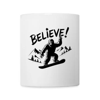 Sasquatch Bigfoot Snowboard Snowboarder - Tasse - Weiß - Vorne