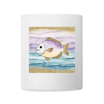 Playful fish in the water - Mug - white - Front