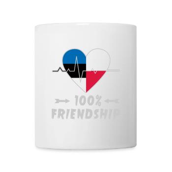 Estonia and Poland 100% friendship - Mug - white - Front