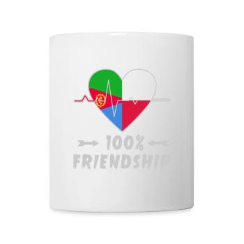 Eritrea und Polen 100% Freundschaft - Tasse - Weiß - Vorne