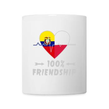 L'Equateur et la Pologne : amitié à 100 % - Mug blanc - blanc - Devant
