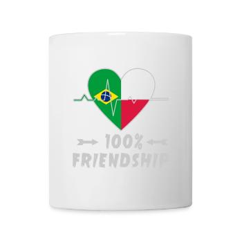 Le Brésil et la Pologne : une amitié à 100 % - Mug blanc - blanc - Devant