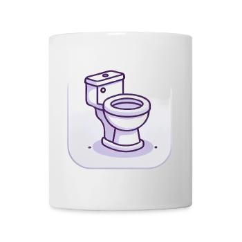 Minimalistisches Lavendel-WC-Symbol - Tasse - Weiß - Vorne