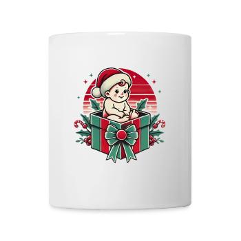 Weihnachtsmänner Kleine Überraschung Retro Design - Tasse - Weiß - Vorne