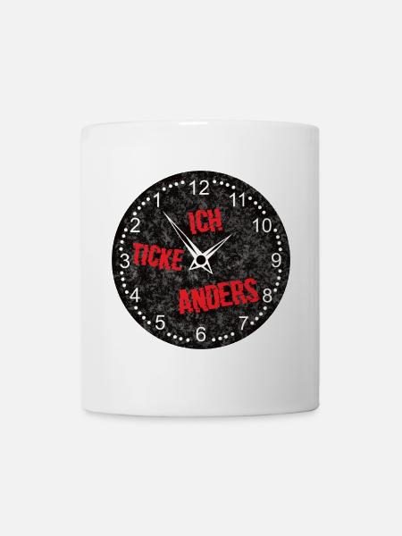 uhr - Tasse - Weiß