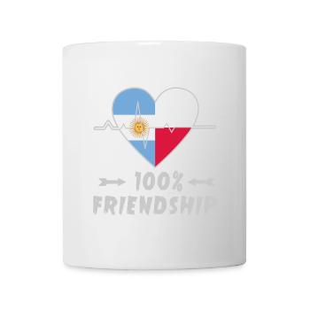 100 % amitié entre l'Argentine et la Pologne - Mug blanc - blanc - Devant