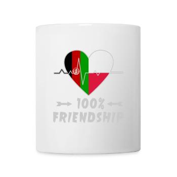 Afghanistan and Poland 100% friendship - Mug - white - Front