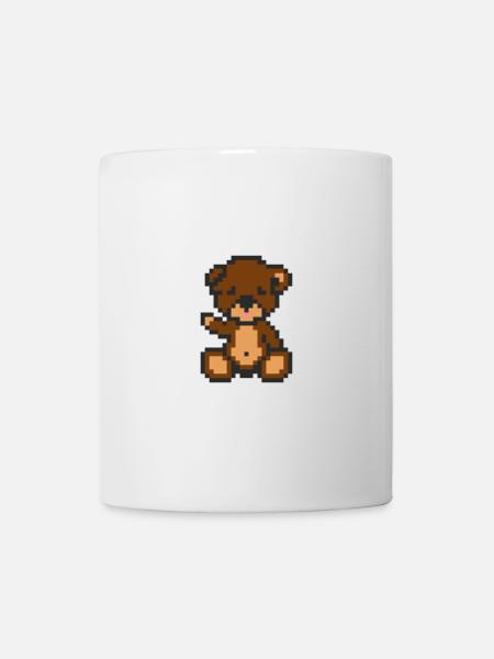 Pixel-Bär-Brownie - Tasse - Weiß