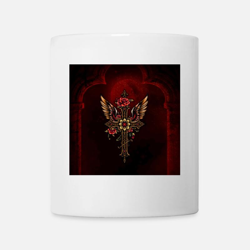 Ein elegantes Kreuz - Tasse - Weiß