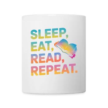 Sleep Eat Read Repeat - Mug - white - Front