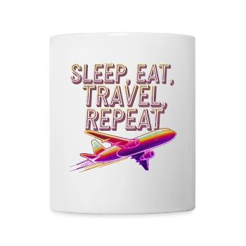 Sleep Eat Travel Repeat - Mug - white - Front