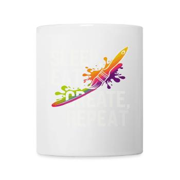 Sleep Eat Create Repeat - Mug - white - Front