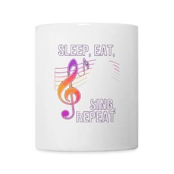 Sleep Eat Sing Repeat - Mug - white - Front