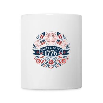 Retro Patriotic Party Design 1776 - Mug - white - Front