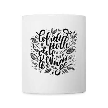 Inspirieren und aufwerten: Ein stilvolles Kalligrafie-Design - Tasse - Weiß - Vorne
