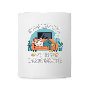 Energiesparmodus Humor Design - Tasse - Weiß - Vorne