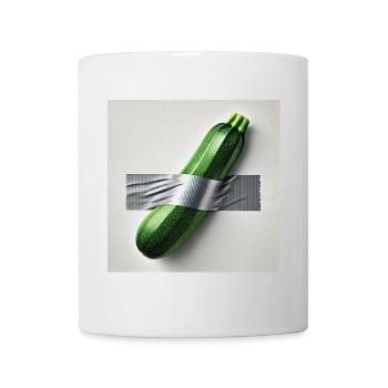 Zucchini framed by ribbon - Mug - white - Front