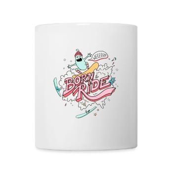 Born To Ride - Planche à neige - Mug blanc - blanc - Devant