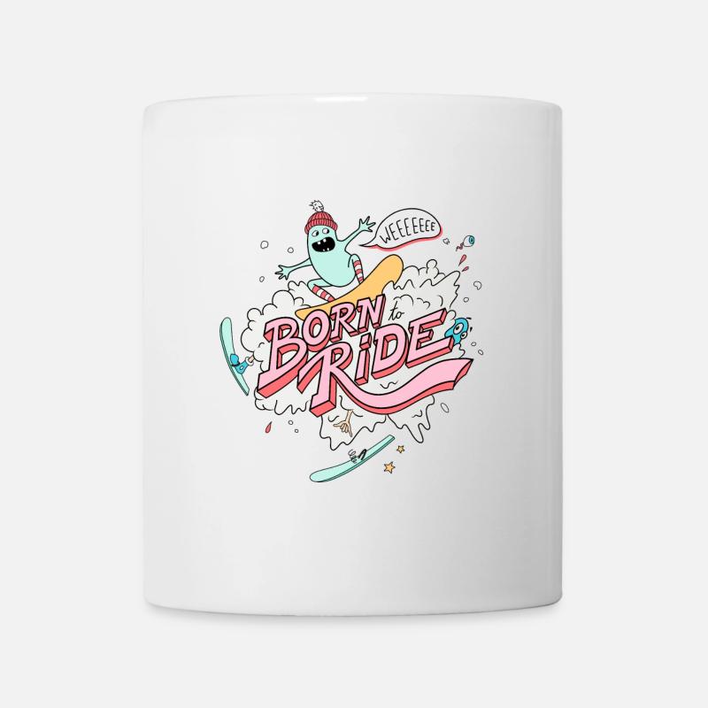 Born To Ride - Snowboard - Mug - white