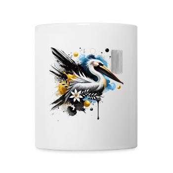 Pelican aquarelle coloré - Mug blanc - blanc - Devant