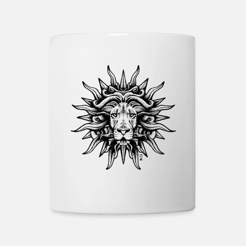 Löwe Sonne - Tasse - Weiß