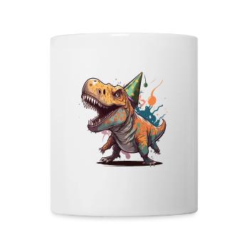 Birthday Roar: A Whimsical Cartoon Design - Mug - white - Front