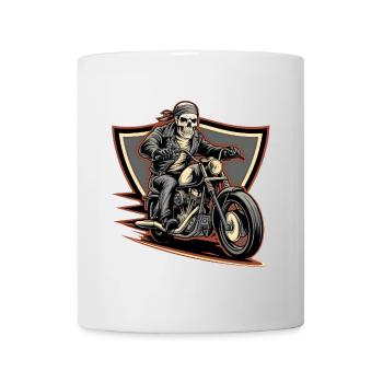 Fearless biker on a gloomy ride - Mug - white - Front