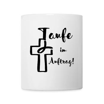 Baptism on behalf of the fish dips into the cross Baptismal feast - Mug - white - Front