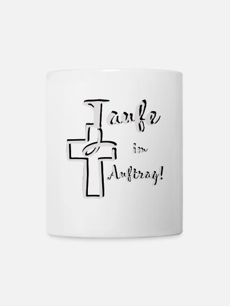 Baptism in order 3D effect Fish dives into the cross - Mug - white