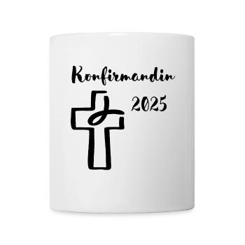 Confirmation candidate 2025 Fish dives into the cross - Mug - white - Front