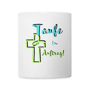 Baptism on behalf of the fish dips into the cross Baptismal feast - Mug - white - Front