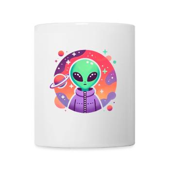 Alien Traveler Kosmische Kunst - Tasse - Weiß - Vorne