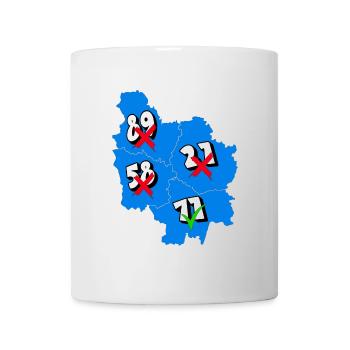 Région Bourgogne - Mug blanc - blanc - Devant