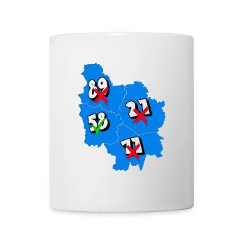 Région Bourgogne - Mug blanc - blanc - Devant
