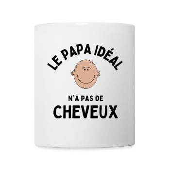 The ideal dad has no hair - Mug - white - Front
