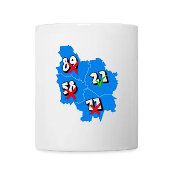 Région Bourgogne - Mug blanc - blanc - Devant