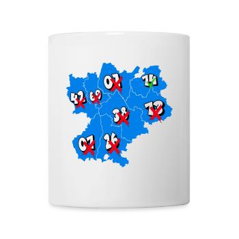 Région Rhône-Alpes - Mug blanc - blanc - Devant