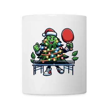 Tischtennis Weihnachtsbaum Kostüm Tannenbaum - Tasse - Weiß - Vorne