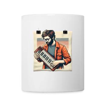 Melodica Player Retro Kunstdesign - Tasse - Weiß - Vorne
