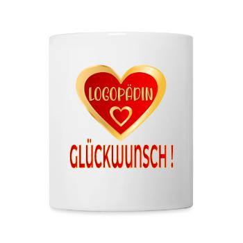 GLÜCKWUNSCH LOGOPÄDIN LOGOPÄDIE - Tasse - Weiß - Vorne