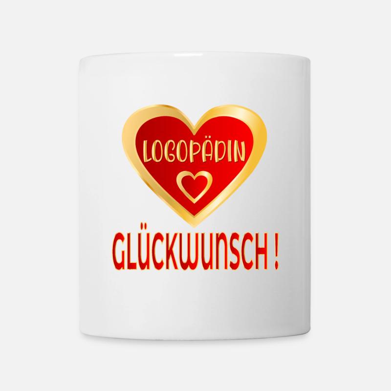 GLÜCKWUNSCH LOGOPÄDIN LOGOPÄDIE - Tasse - Weiß