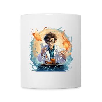 Le singe de laboratoire de caféine - Mug blanc - blanc - Devant