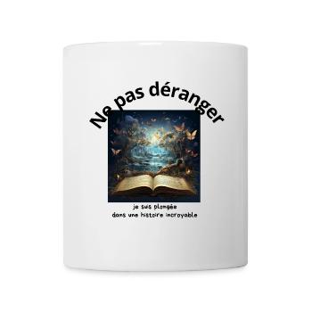 Ne pas déranger lecture - Mug blanc - blanc - Devant