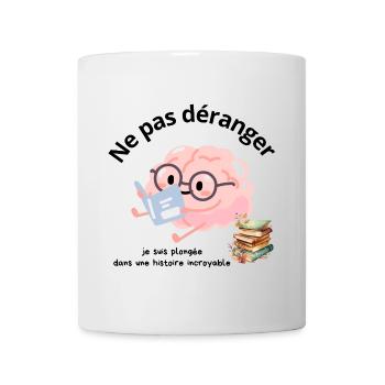 Ne pas déranger lecture - Mug blanc - blanc - Devant