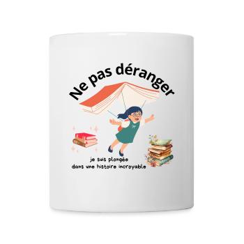 Ne pas déranger lecture - Mug blanc - blanc - Devant