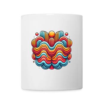 Retro Gradient Social Club Badge - Mug blanc - blanc - Devant