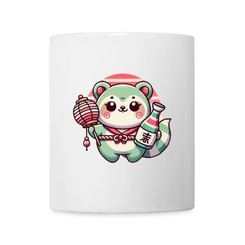 Whimsical Tanuki Lantern Design - Mug - white - Front