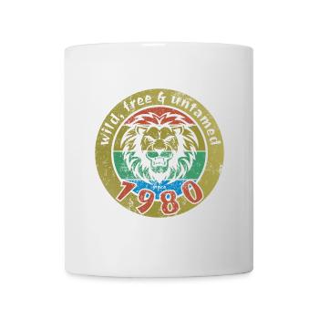 44th Birthday Wild, free & untamed since 1980 - Mug - white - Front