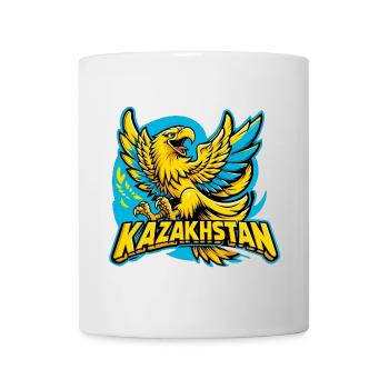 Kazakhstan Eagle Coat of Arms Emblem Flag Gift - Mug - white - Front